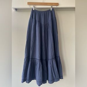 Indigo Flowy Maxi Skirt - Aerie Sz XS